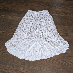 Xhilaration White Floral High-Low Skirt